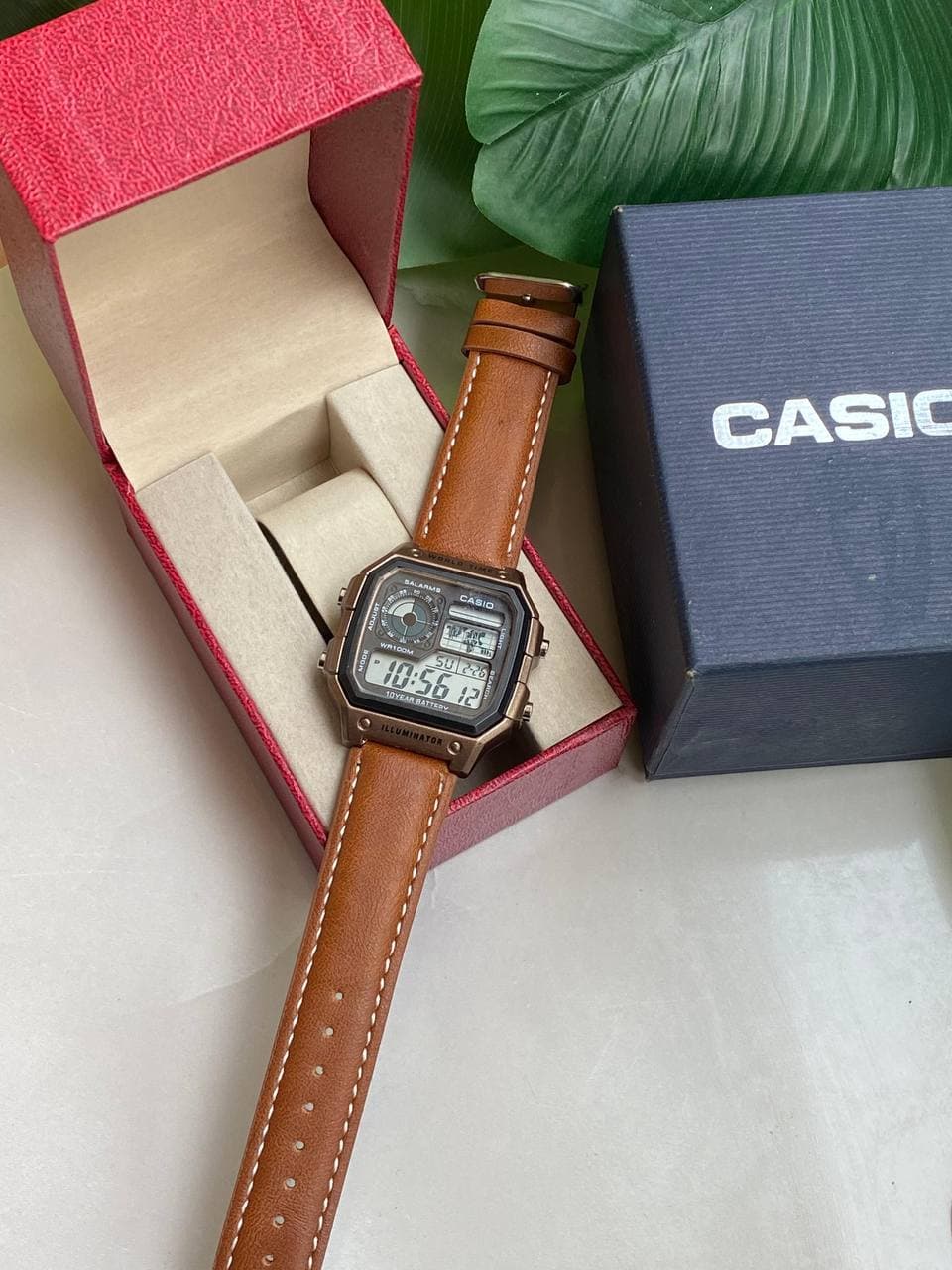 Casio Worldtime Leather Watch view 2