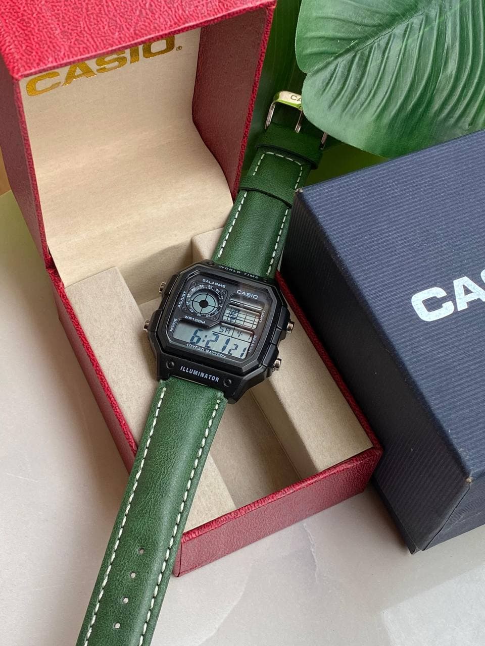 Casio Worldtime Leather Watch view 3
