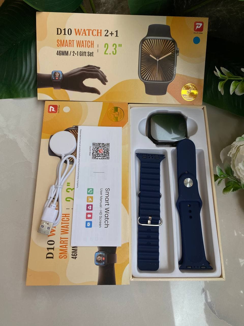 DT10 Smartwatch with 2 Interchangeable Straps view 2